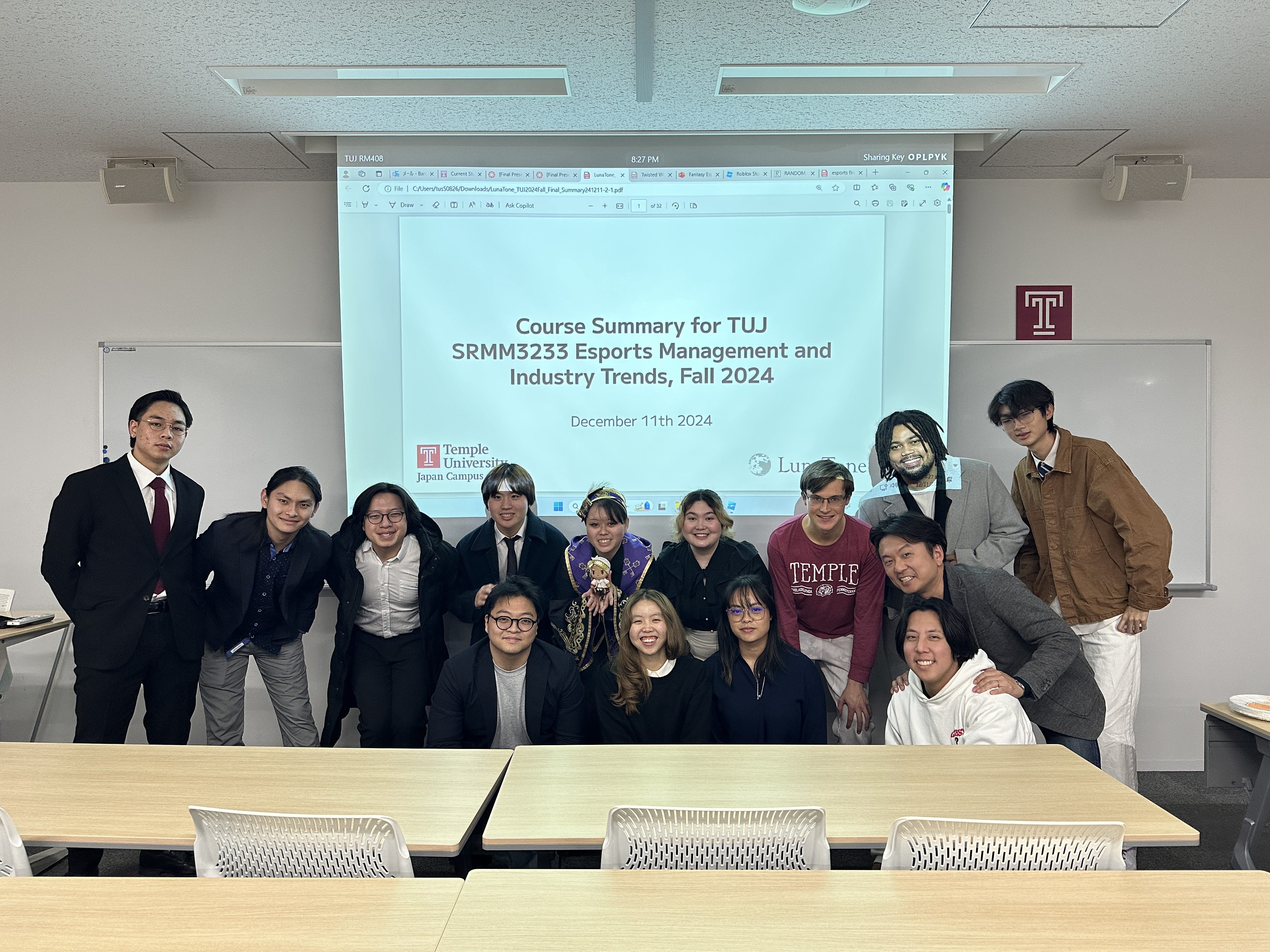 Temple University Japan (TUJ), SRM 3233 Esports Management and Industry Trends, Fall 2024