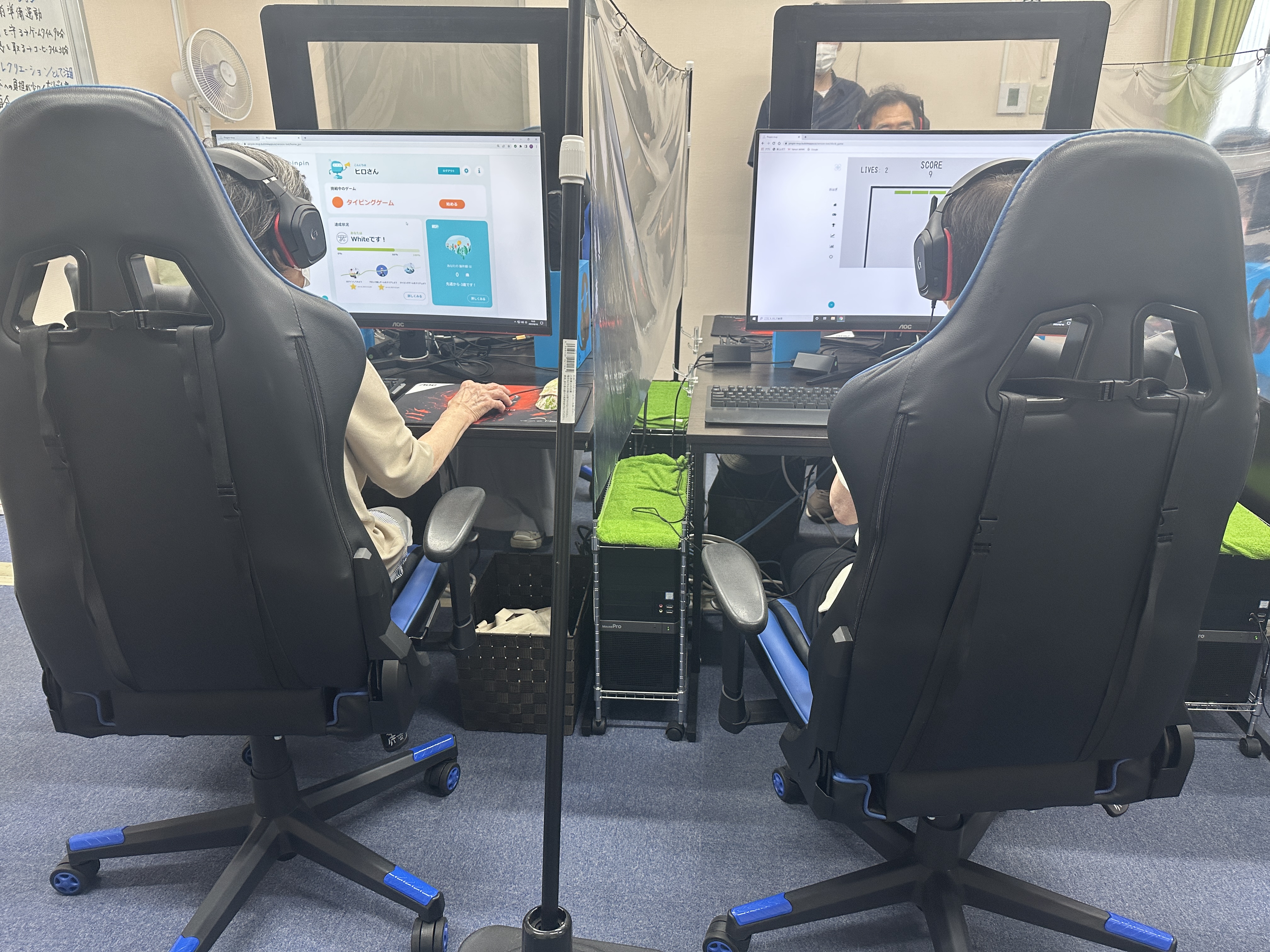 神戸 ISR e-Sportsでpinpinを体験する様子
